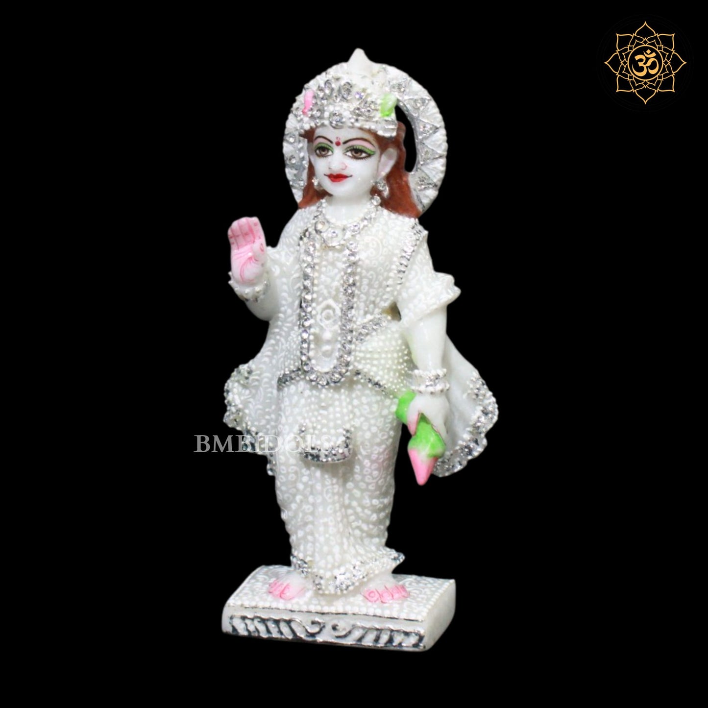 Lakshmi Narayan Marble Murti in 9inches for Homes and Temples