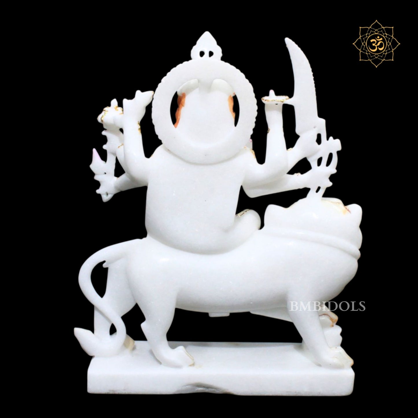 Durga Marble Statue for Homes and Temples in White Marble