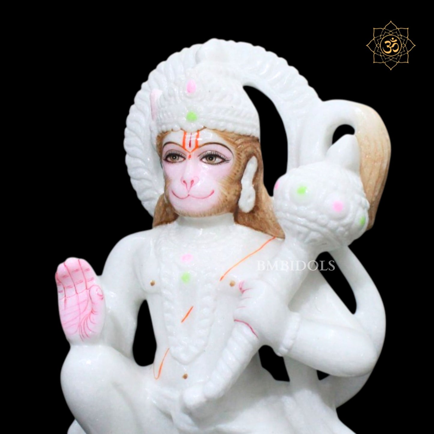 1feet Hanuman Marble Murti in Makrana Marble
