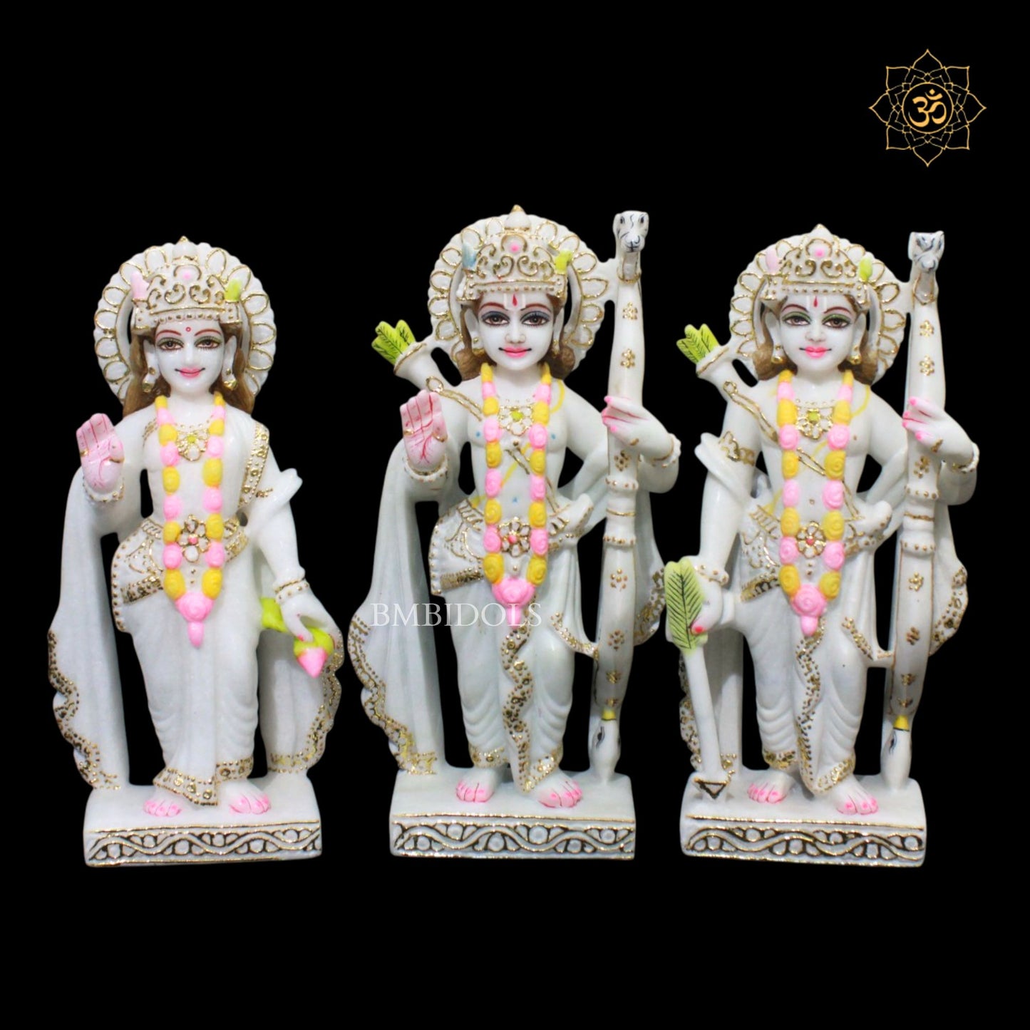 Ram Darbar Marble Murti in 12inches for Ghar Mandirs