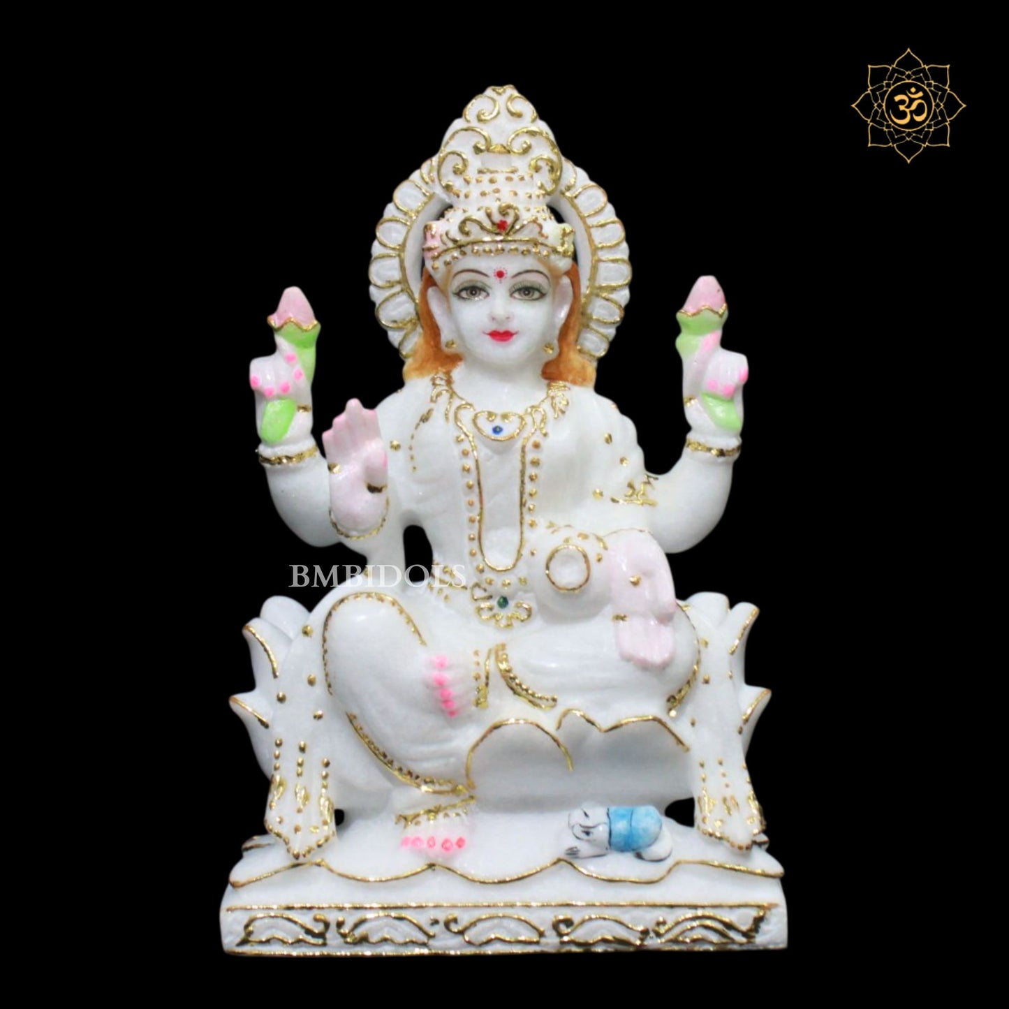 Ganesh Lakshmi Marble Murti in 9inches