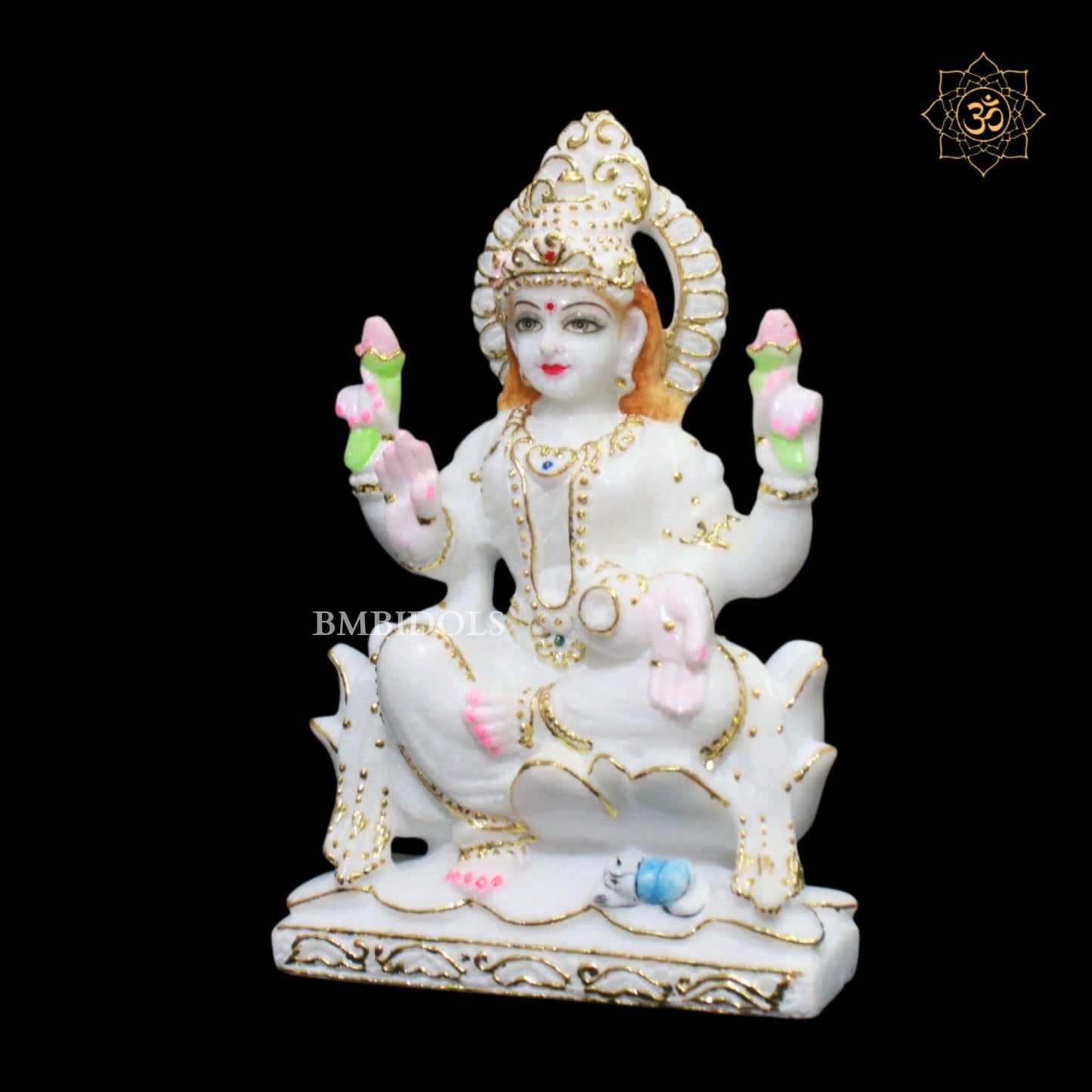 Ganesh Lakshmi Marble Murti in 9inches