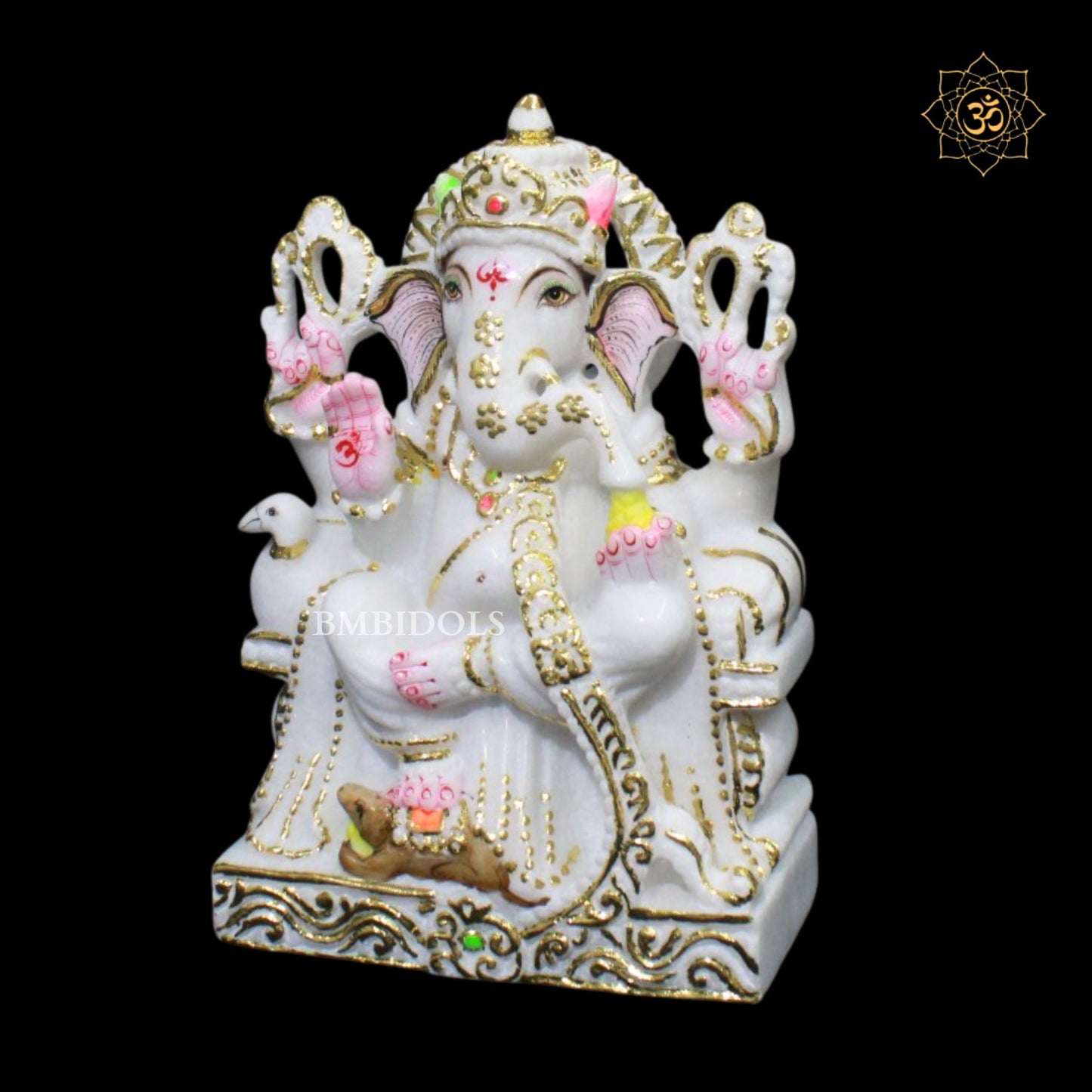 9inch Marble Ganpati Statue in Makrana Marble