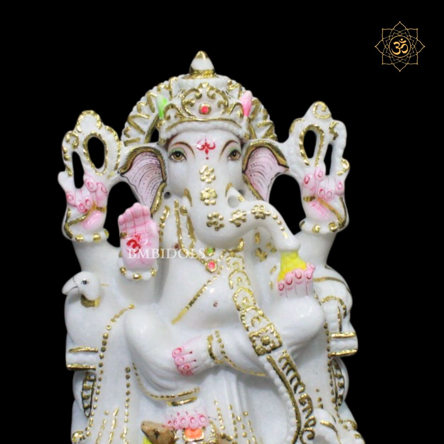 9inch Marble Ganpati Statue in Makrana Marble