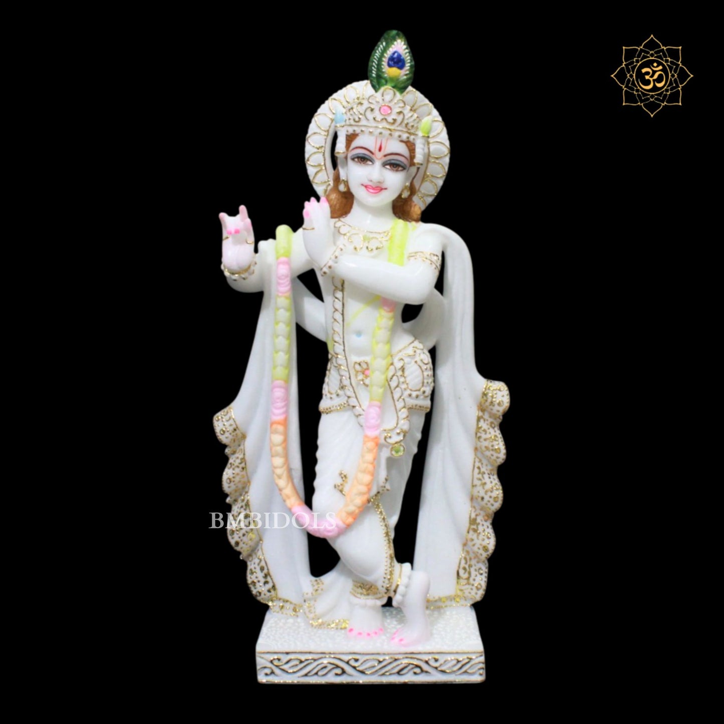 1.5 feet Marble Radha Krishna Murti in Makrana Marble