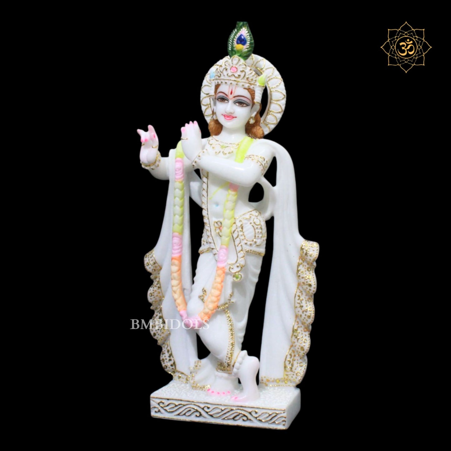1.5 feet Marble Radha Krishna Murti in Makrana Marble
