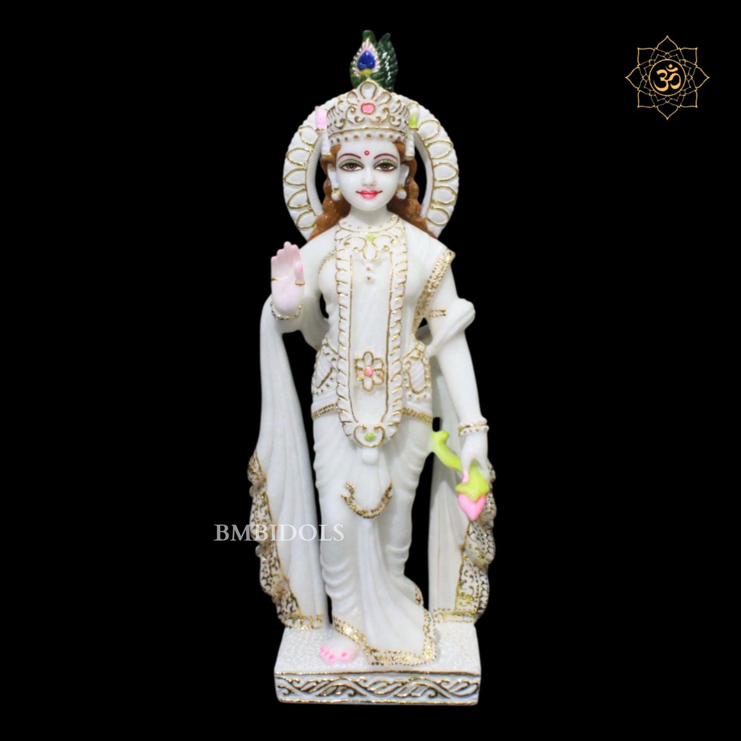 1.5 feet Marble Radha Krishna Murti in Makrana Marble