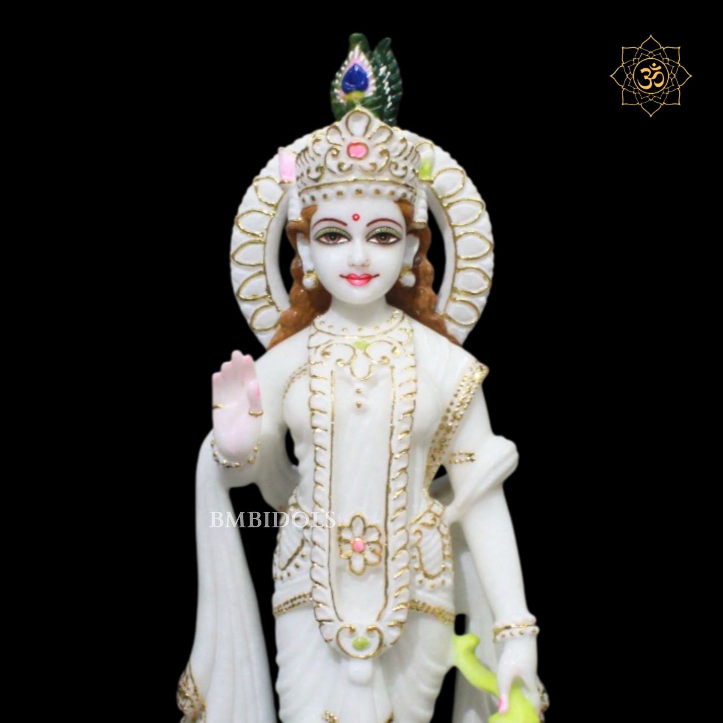 1.5 feet Marble Radha Krishna Murti in Makrana Marble