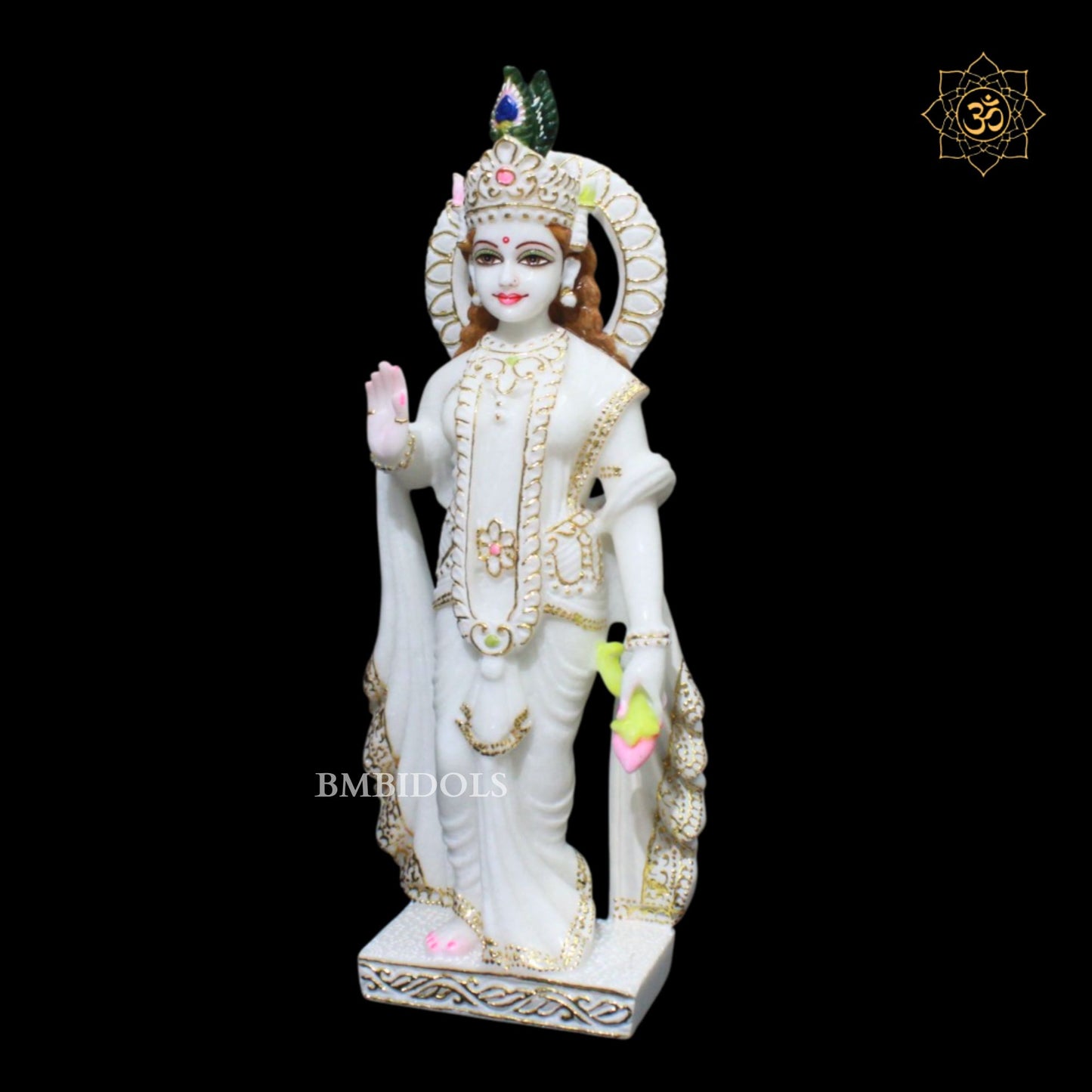 1.5 feet Marble Radha Krishna Murti in Makrana Marble