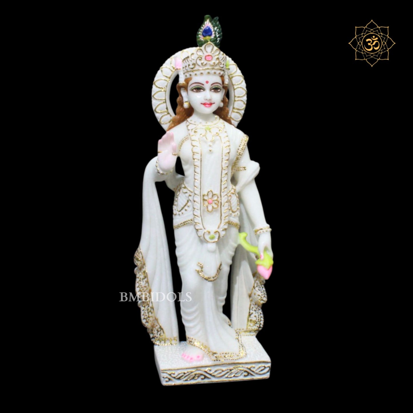 1.5 feet Marble Radha Krishna Murti in Makrana Marble