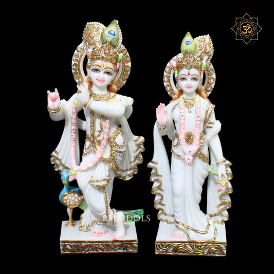 18inch Special Radha Krishna Marble Murti in Makrana Marble