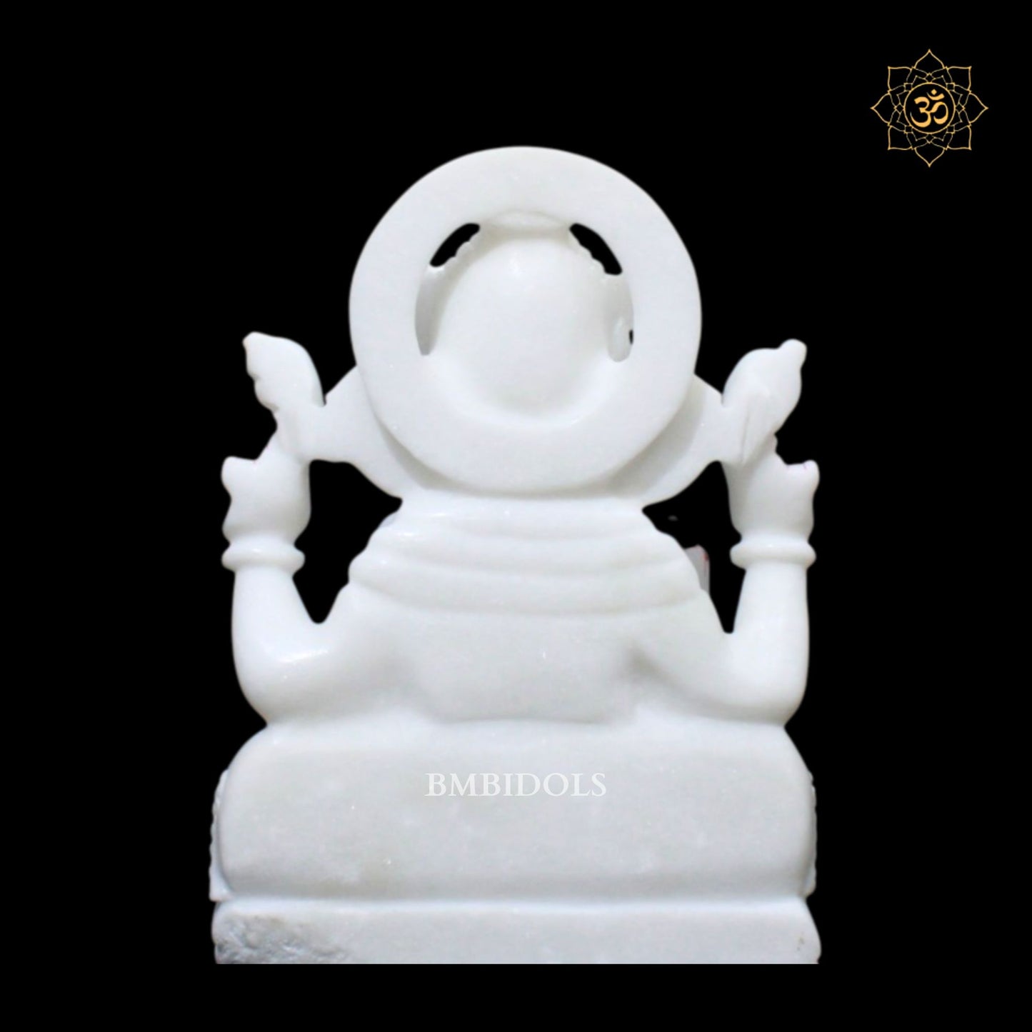 Ganesh Bhagwan Marble Murti in 10inches in sitting posture