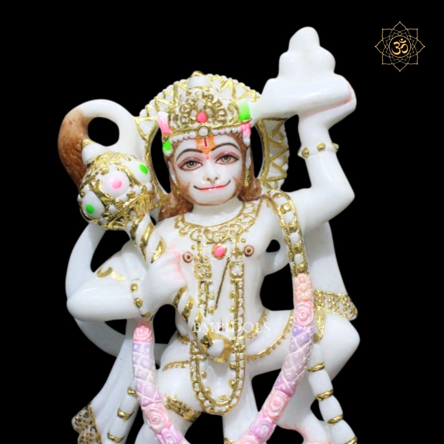 Veer Hanuman Marble Murti in 12inches in Makrana Marble