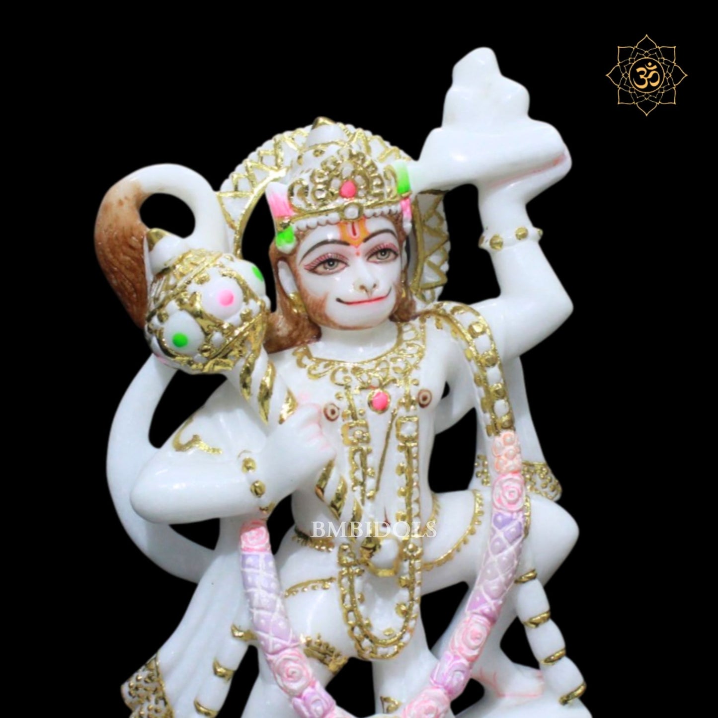 Veer Hanuman Marble Murti in 12inches in Makrana Marble