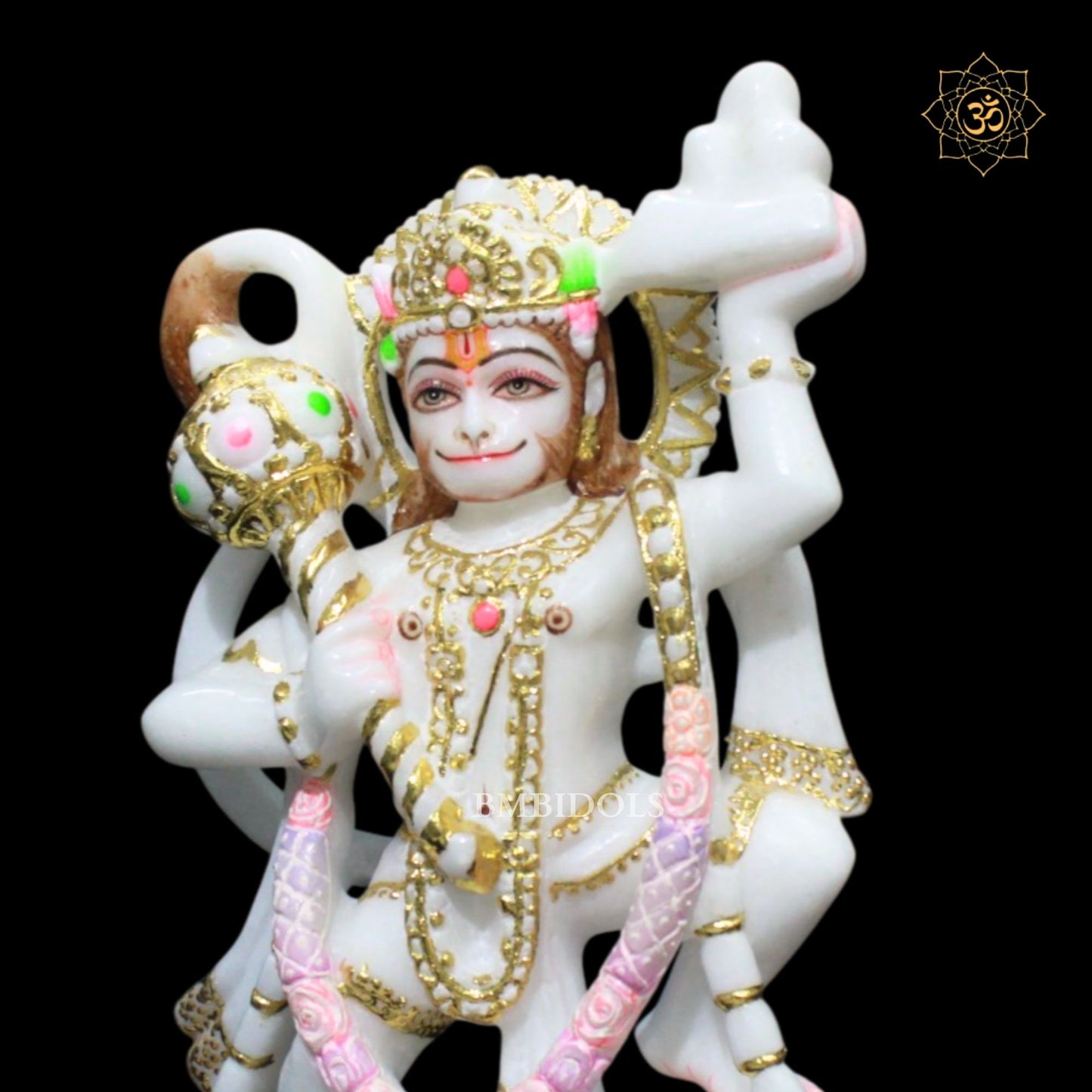 Veer Hanuman Marble Murti in 12inches in Makrana Marble