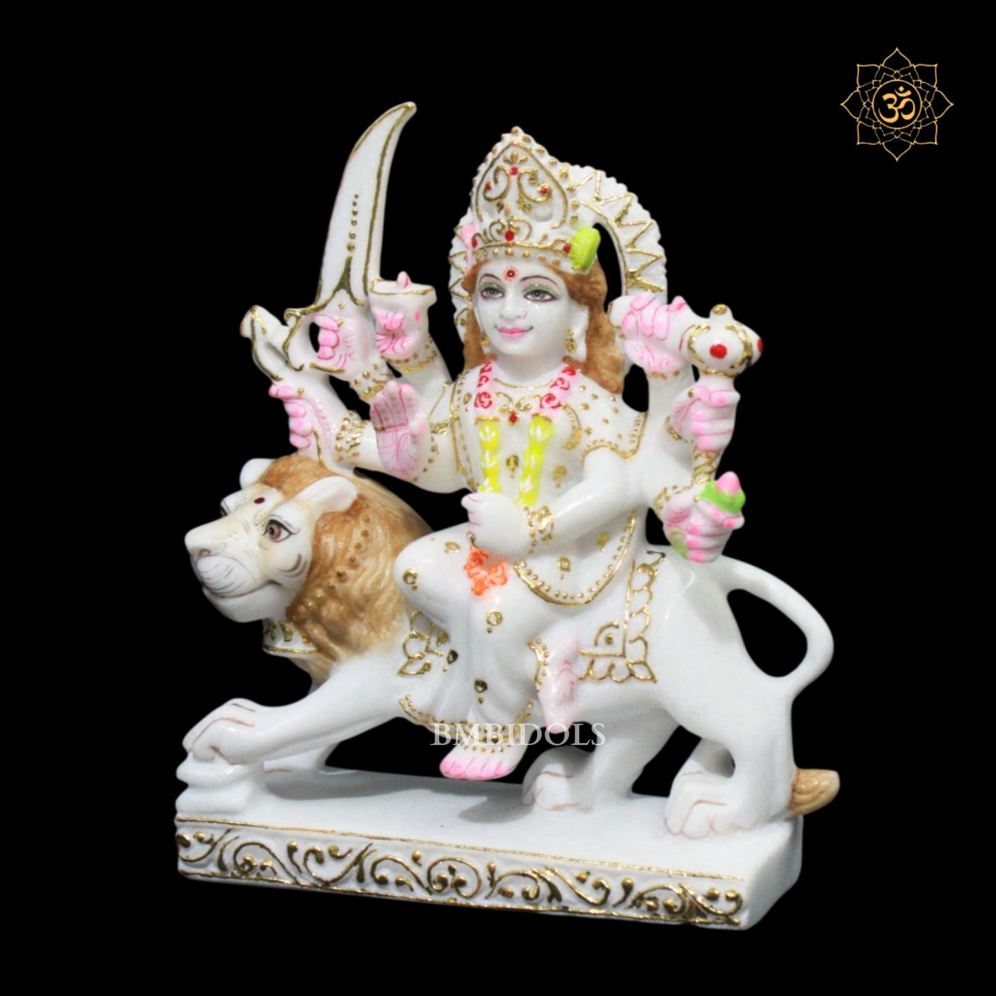 Marble Durga Maa Murti in 9inches