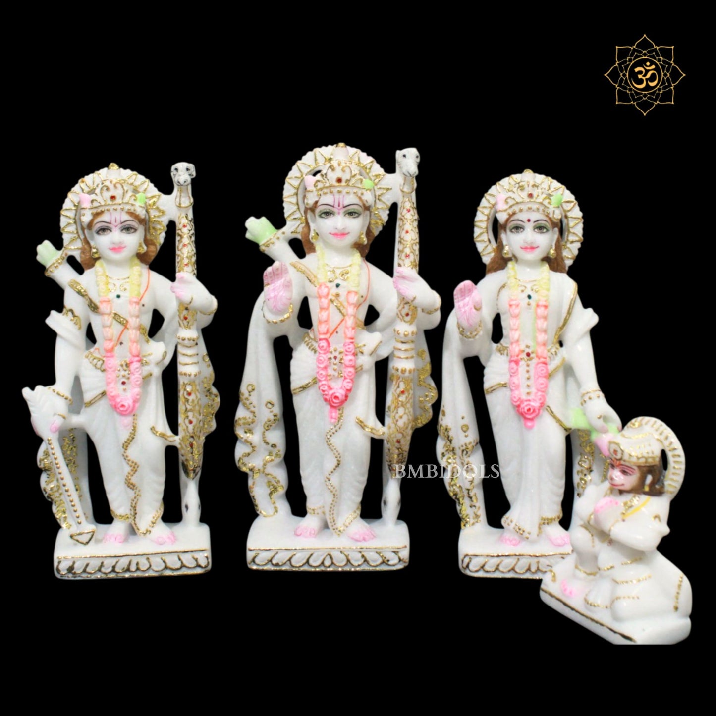 Ram Darbar Marble Murti in 9inches for Ghar Mandirs