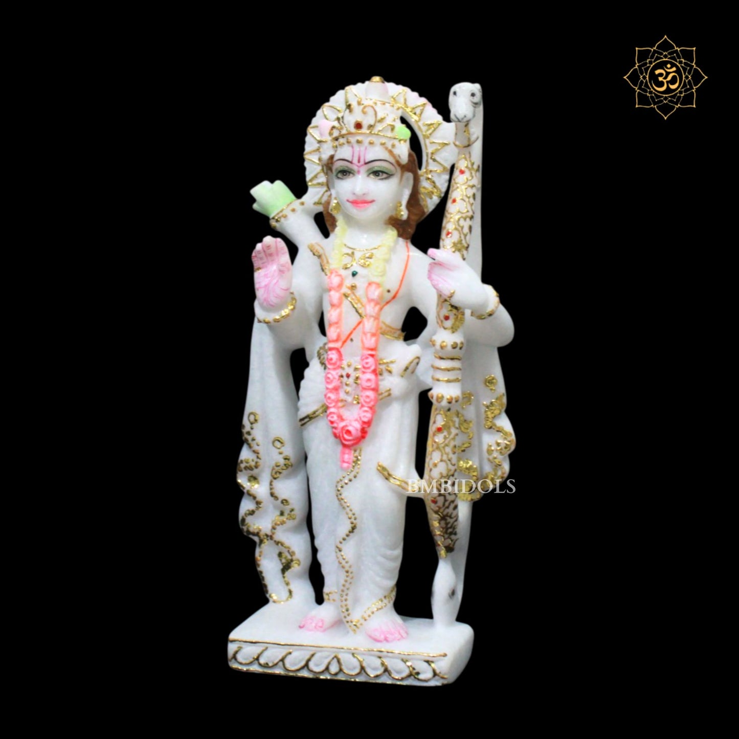 Ram Darbar Marble Murti in 9inches for Ghar Mandirs