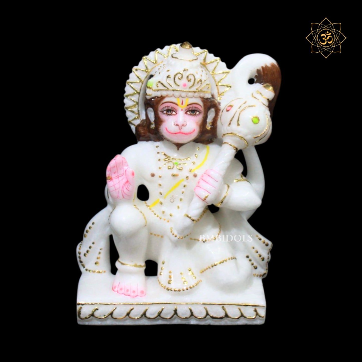 Ashirwad Hanuman Marble Murti in 7inch