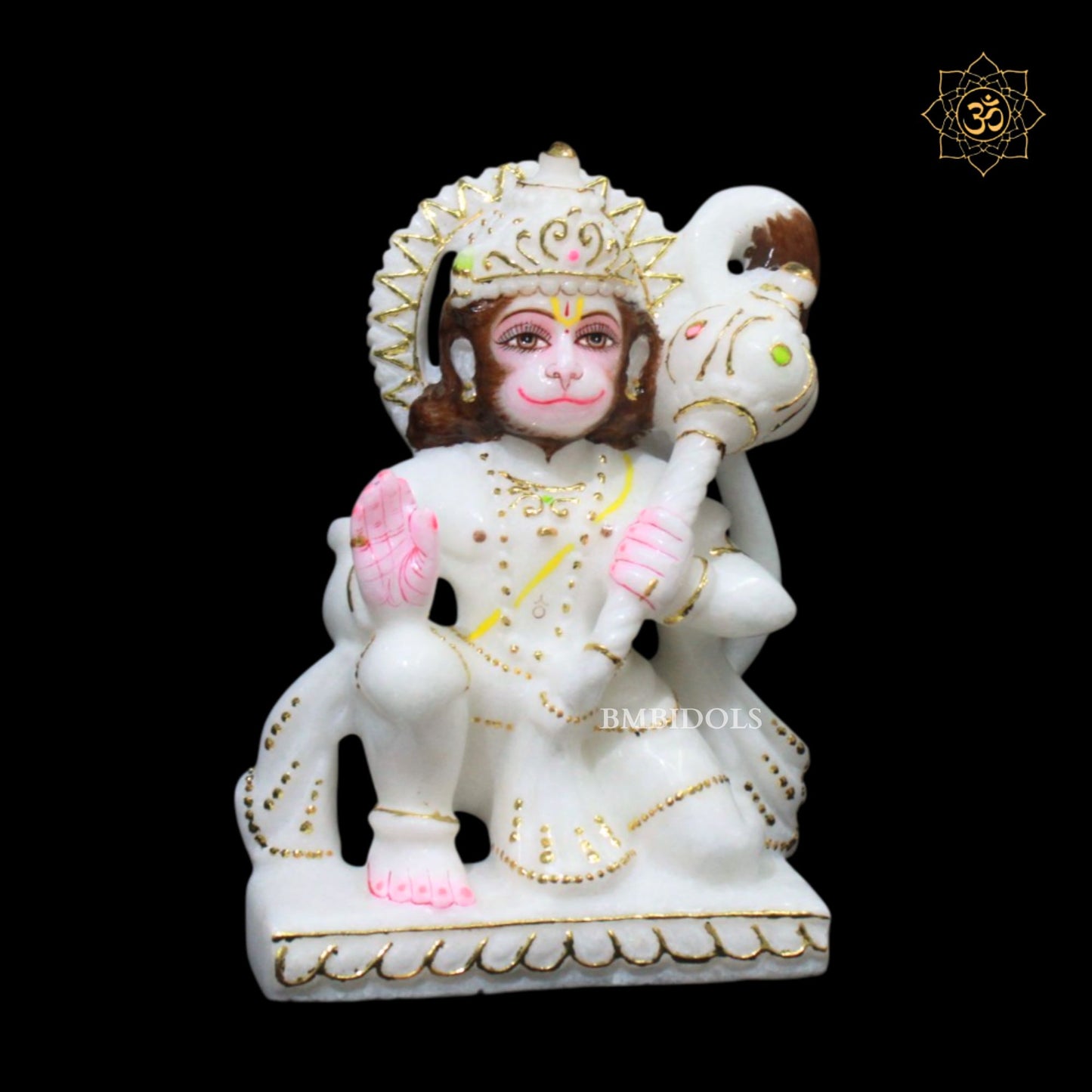 Ashirwad Hanuman Marble Murti in 7inch
