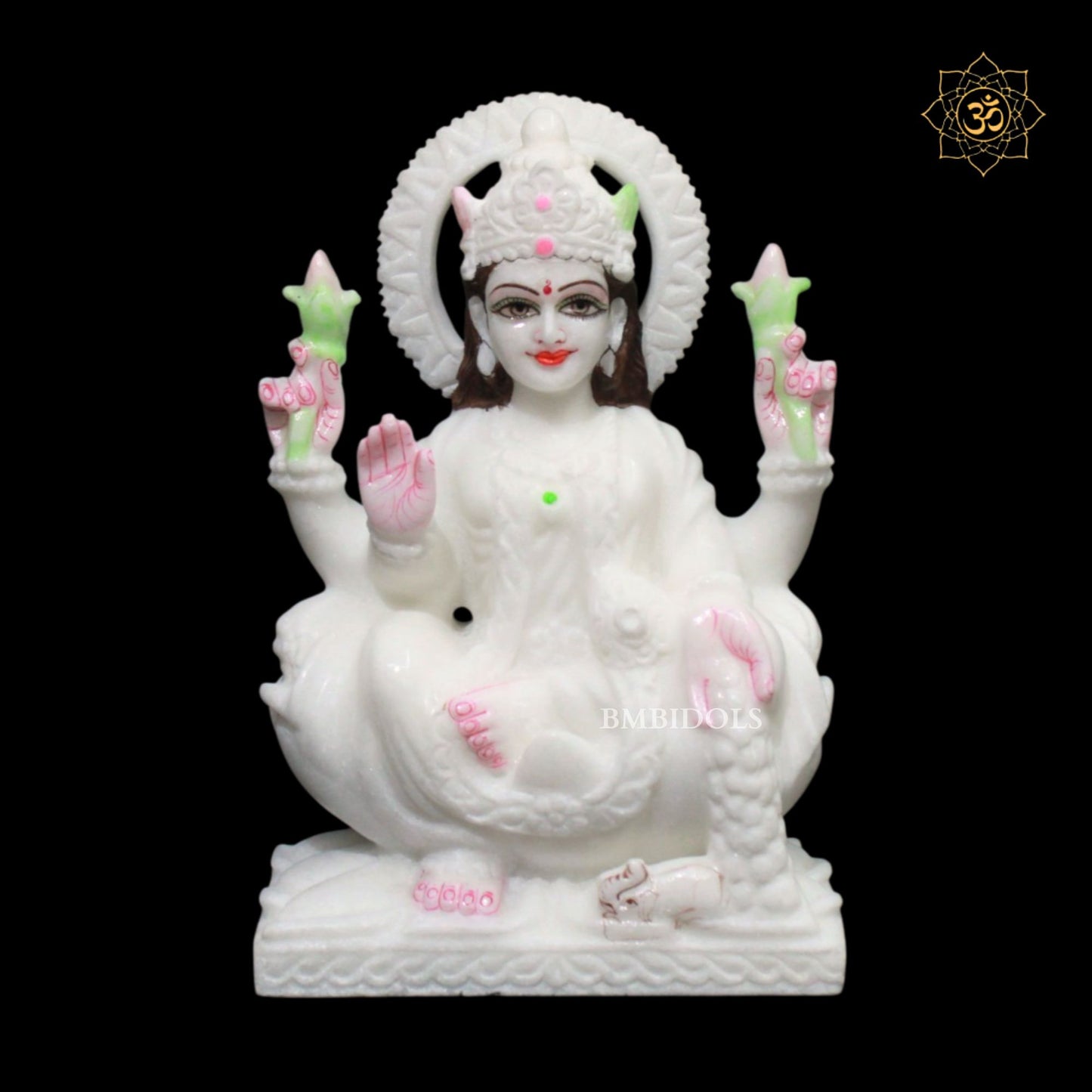 Ganesh Lakshmi Saraswati Marble Murti in 9inches for Makrana Marble