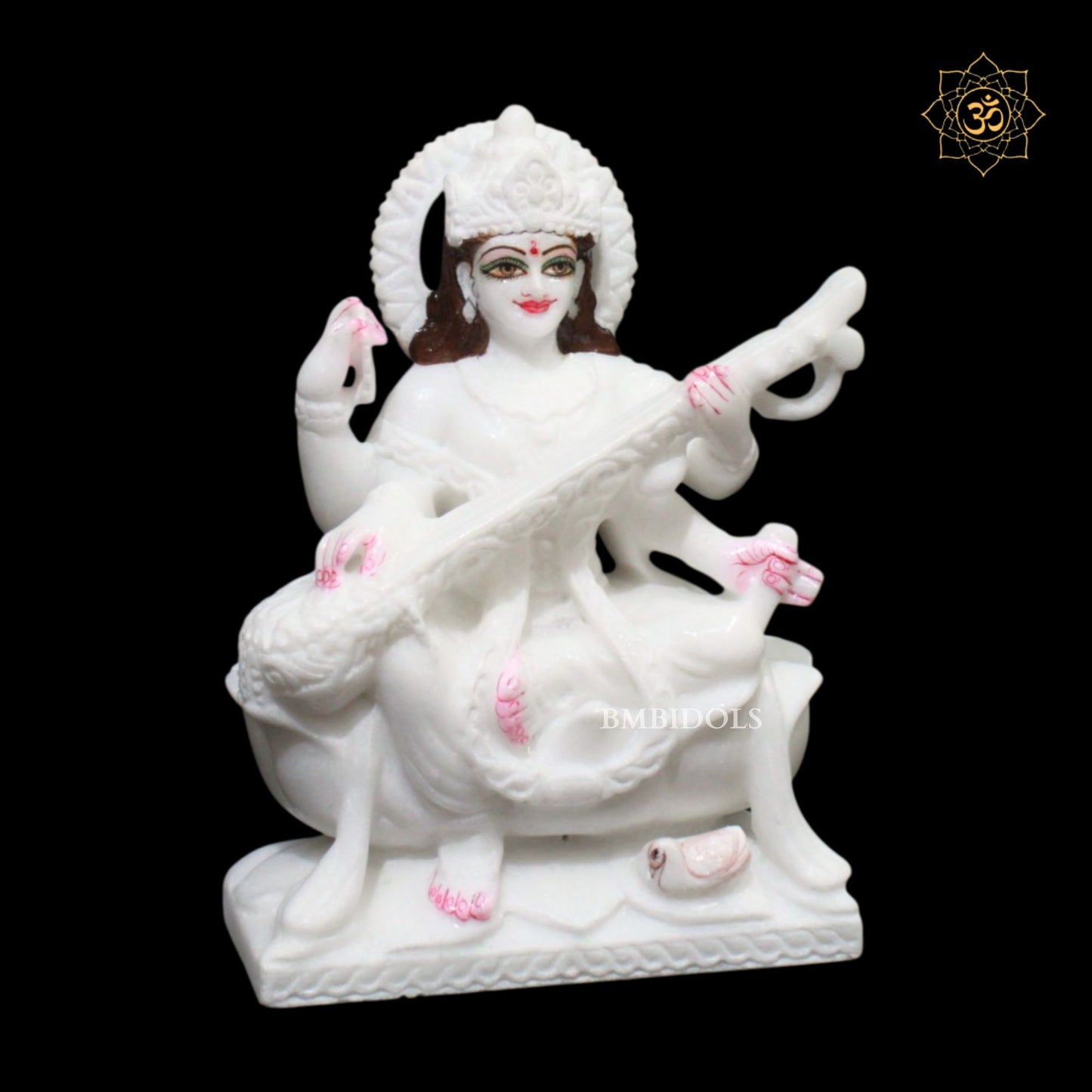 Ganesh Lakshmi Saraswati Marble Murti in 9inches for Makrana Marble