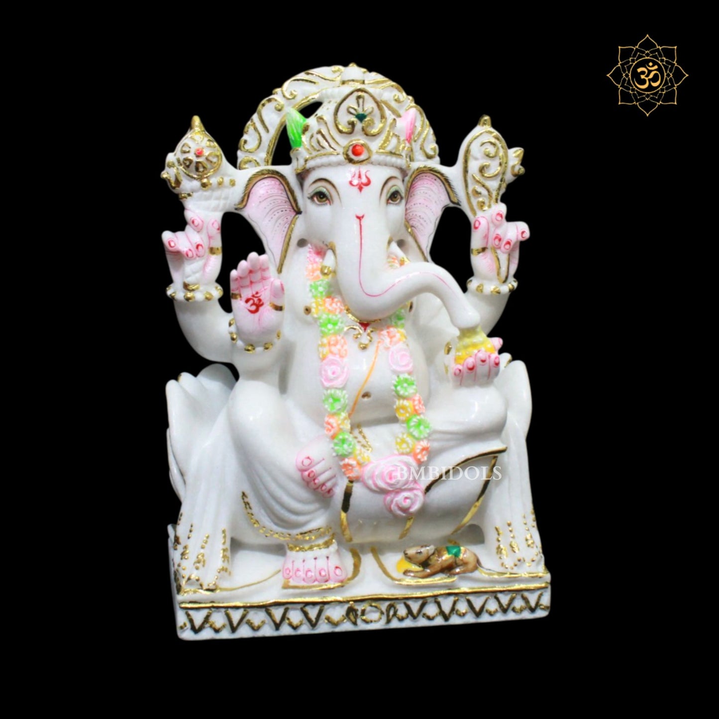 Ganesh Lakshmi Marble Statue in 1feet