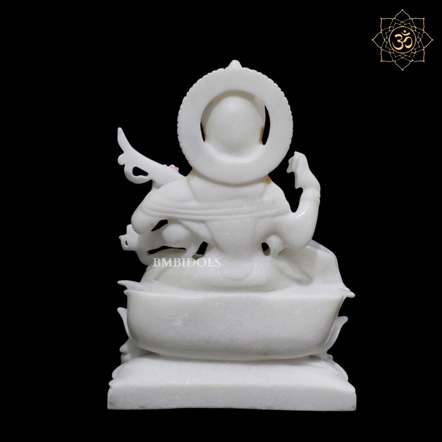 Saraswati Maa Marble Murti for Homes and Temples in 12inches