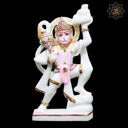 Marble Veer Hanuman Murti for Homes and Temples