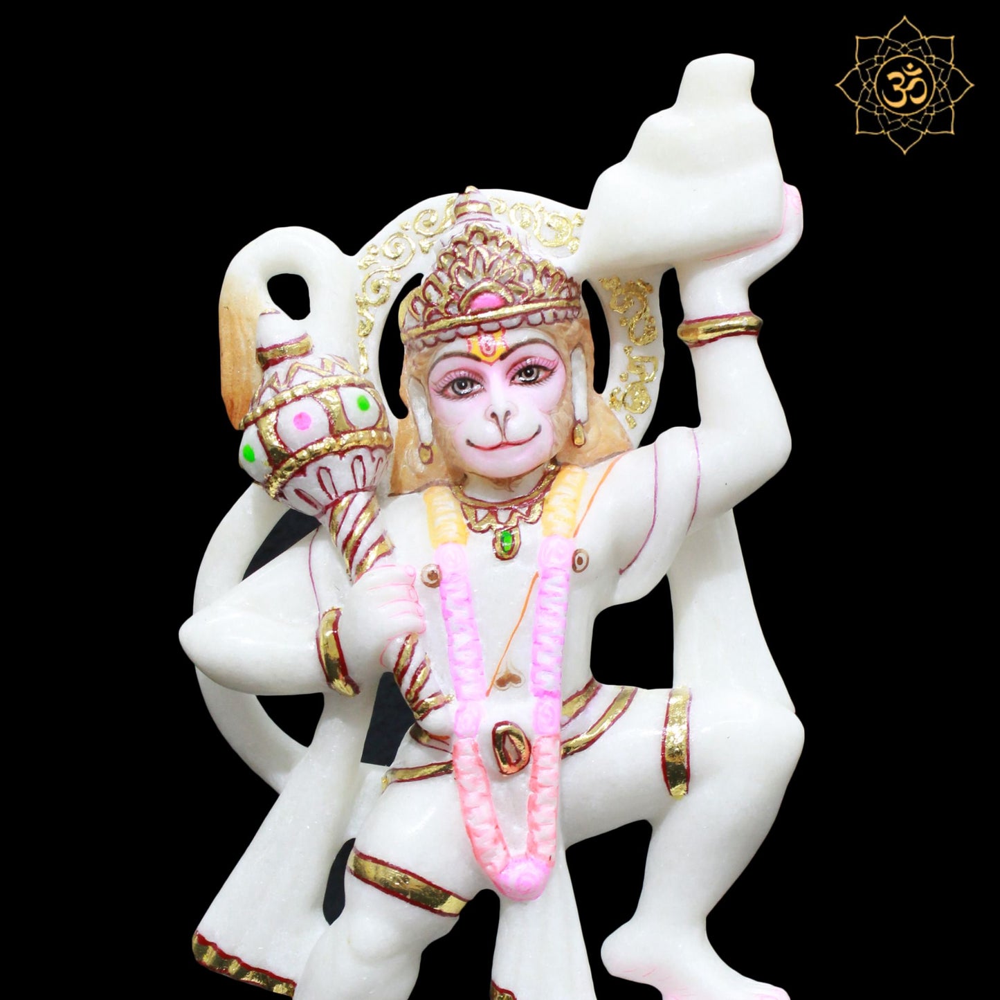 Marble Veer Hanuman Murti for Homes and Temples