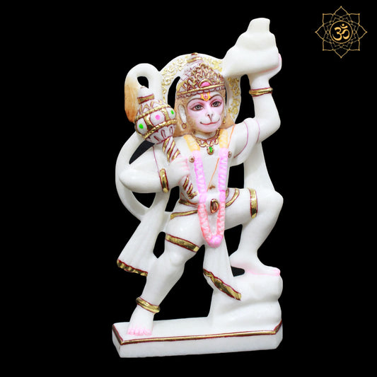 Marble Veer Hanuman Murti for Homes and Temples