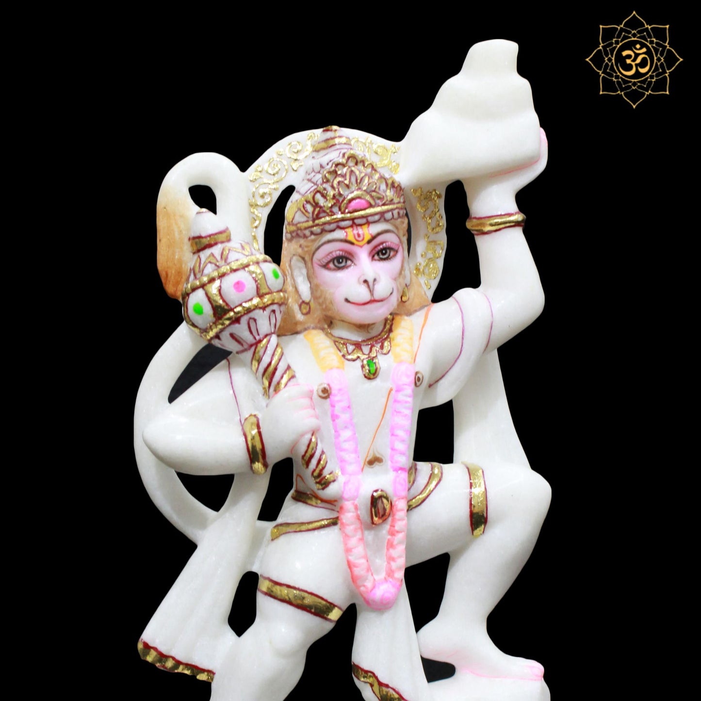 Marble Veer Hanuman Murti for Homes and Temples