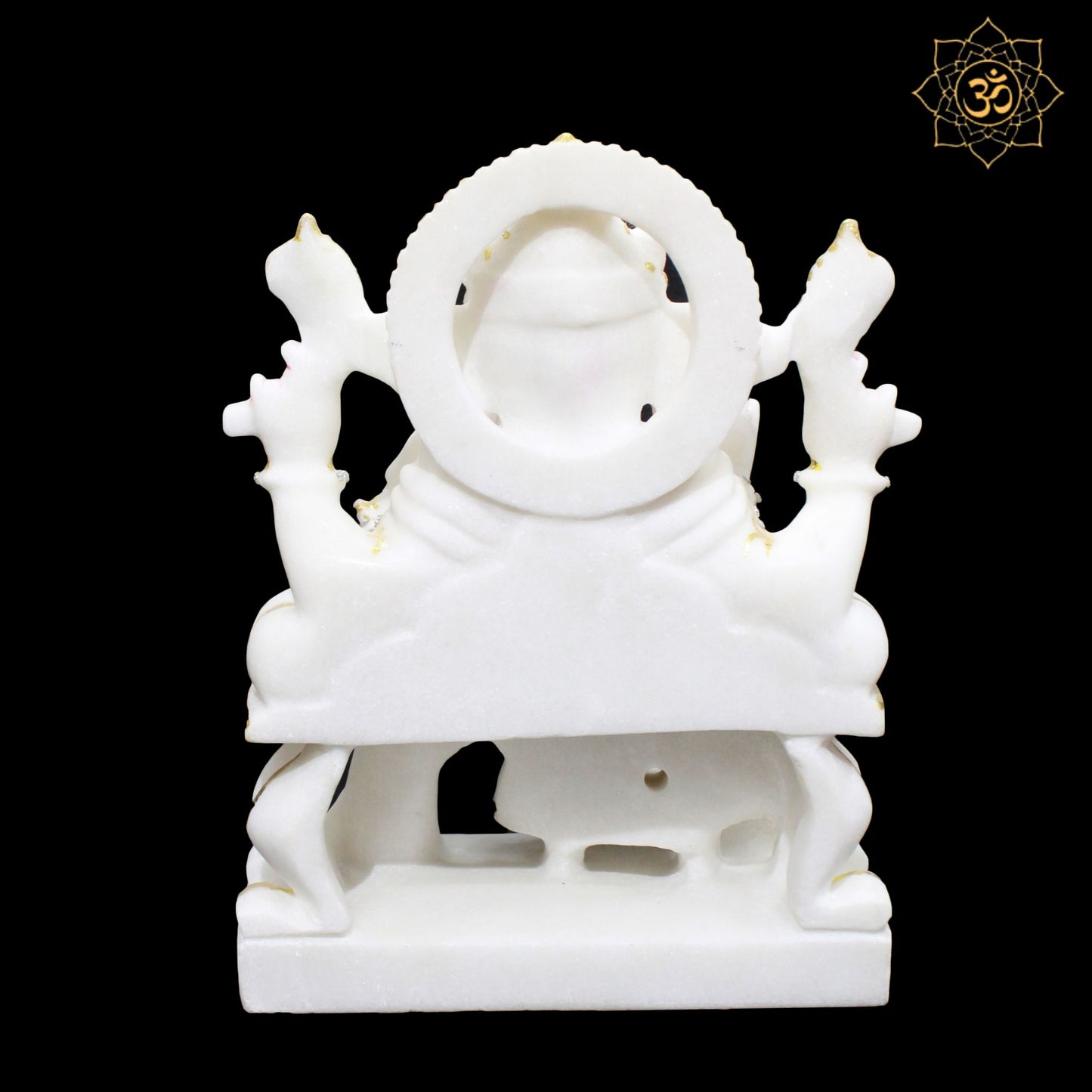 White Marble Ganesh Murti in 1feet for Homes and Temples