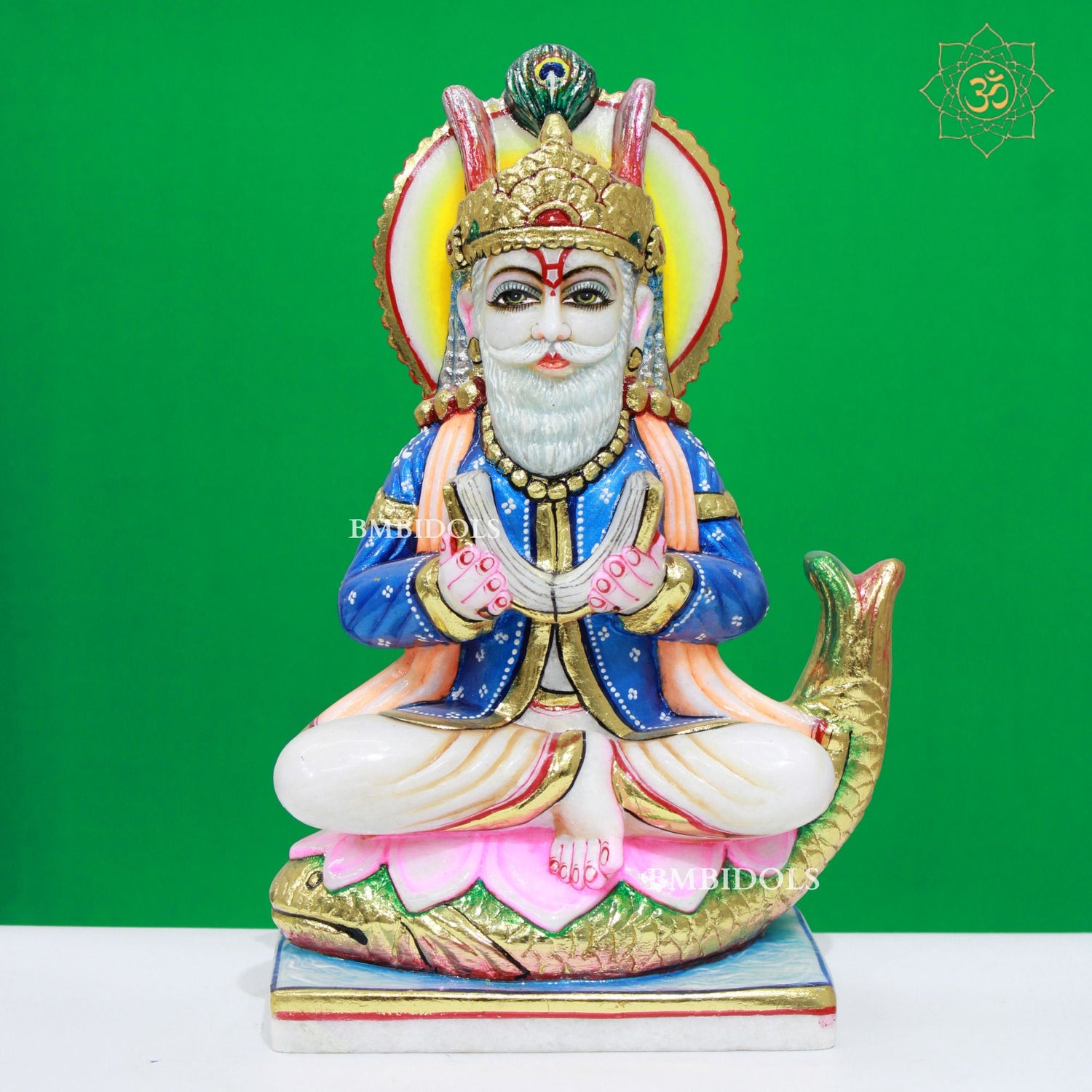 Marble Jhulelal Statue