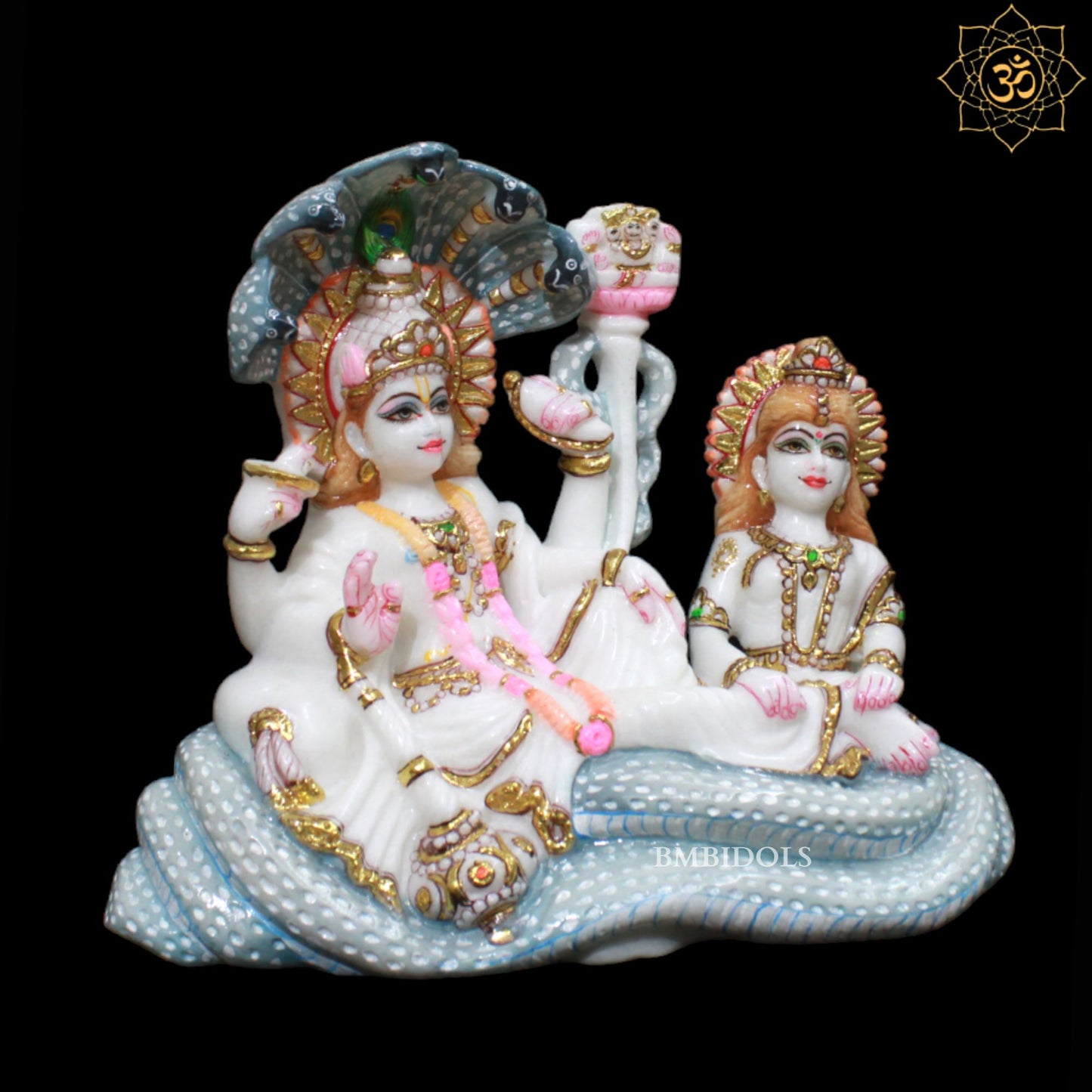 Lakshmi Narayan SheshSaiyaan Murti for Homes and Temples in 12inch