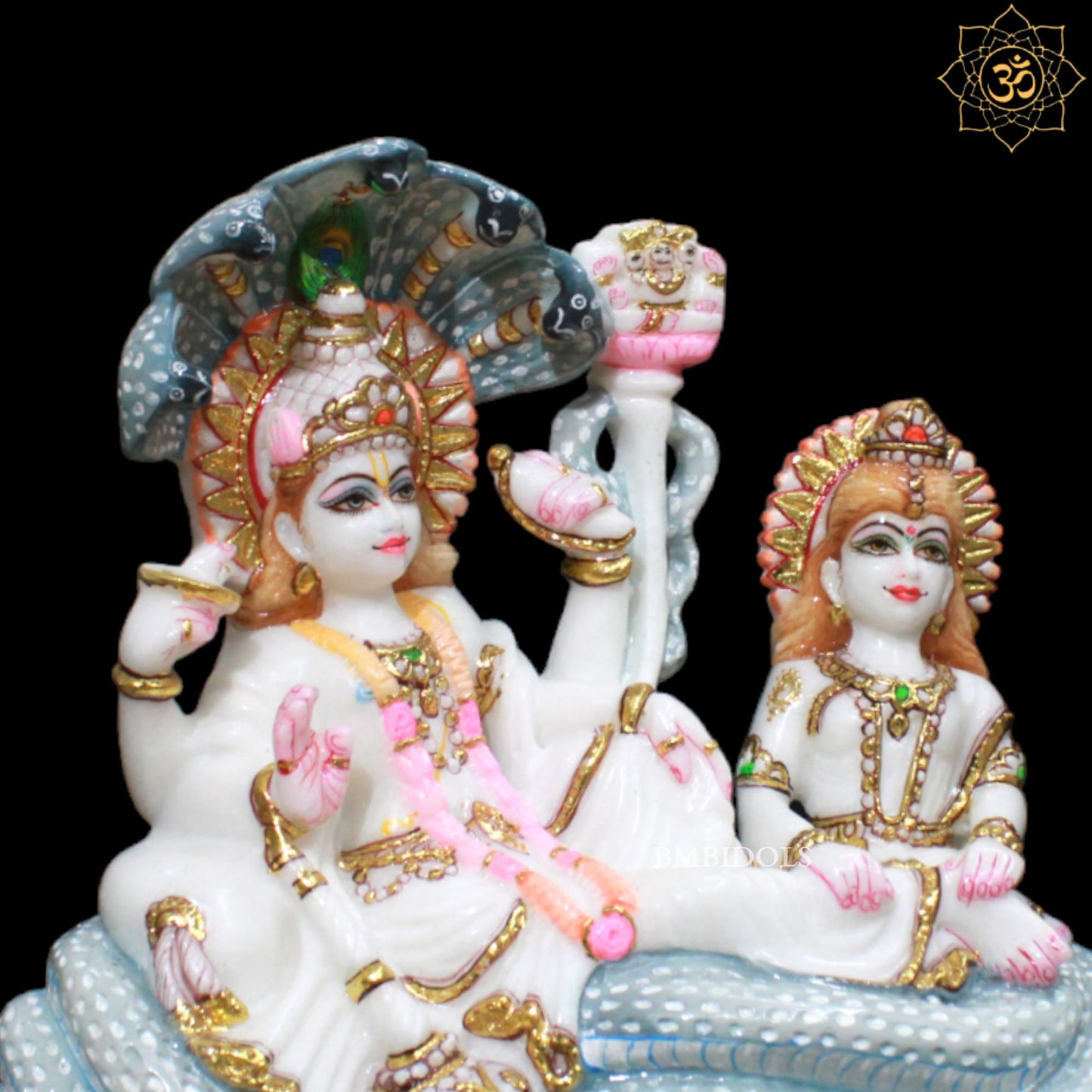 Lakshmi Narayan SheshSaiyaan Murti for Homes and Temples in 12inch