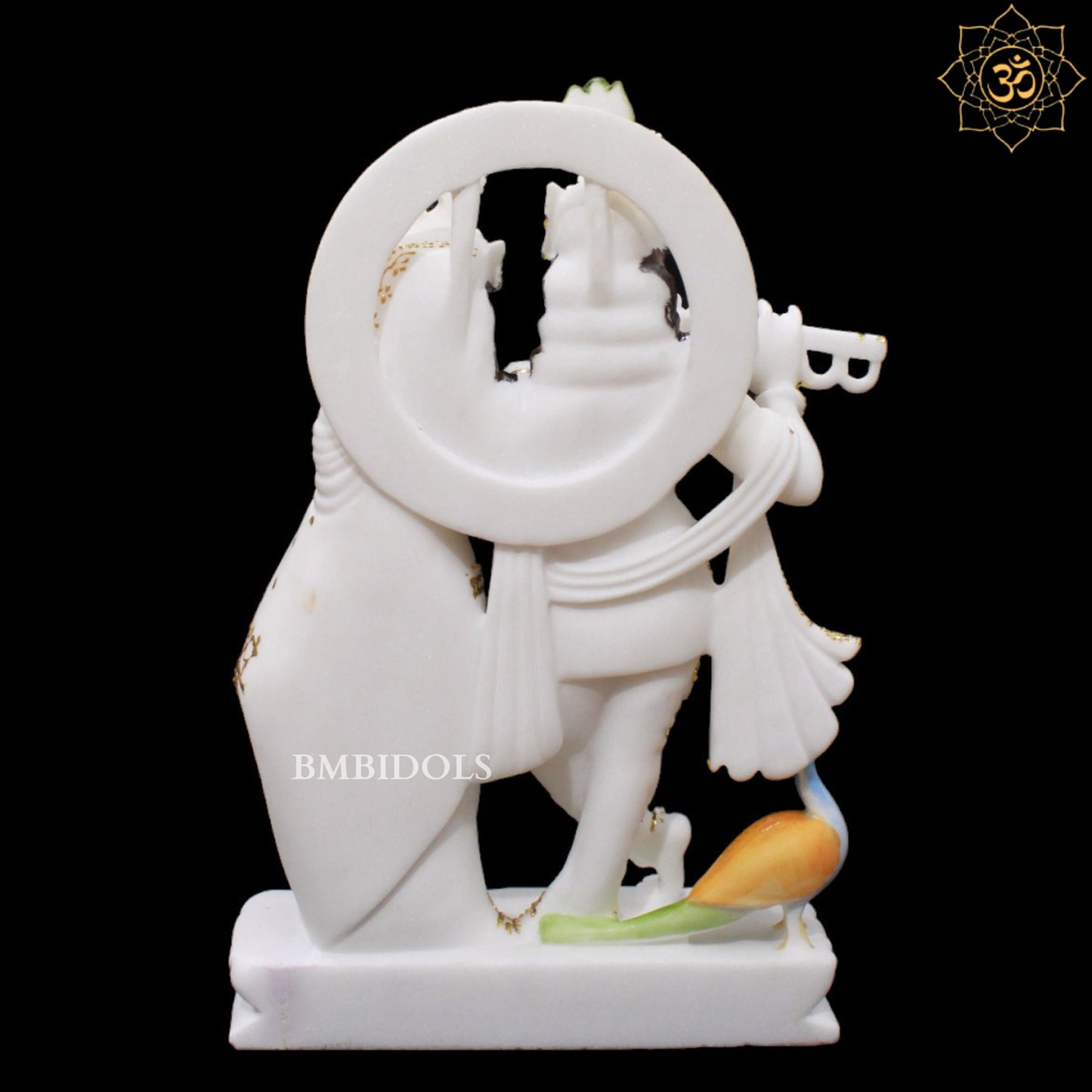 White Marble Jugal Radha Krishna in 18inches for Homes and Temples