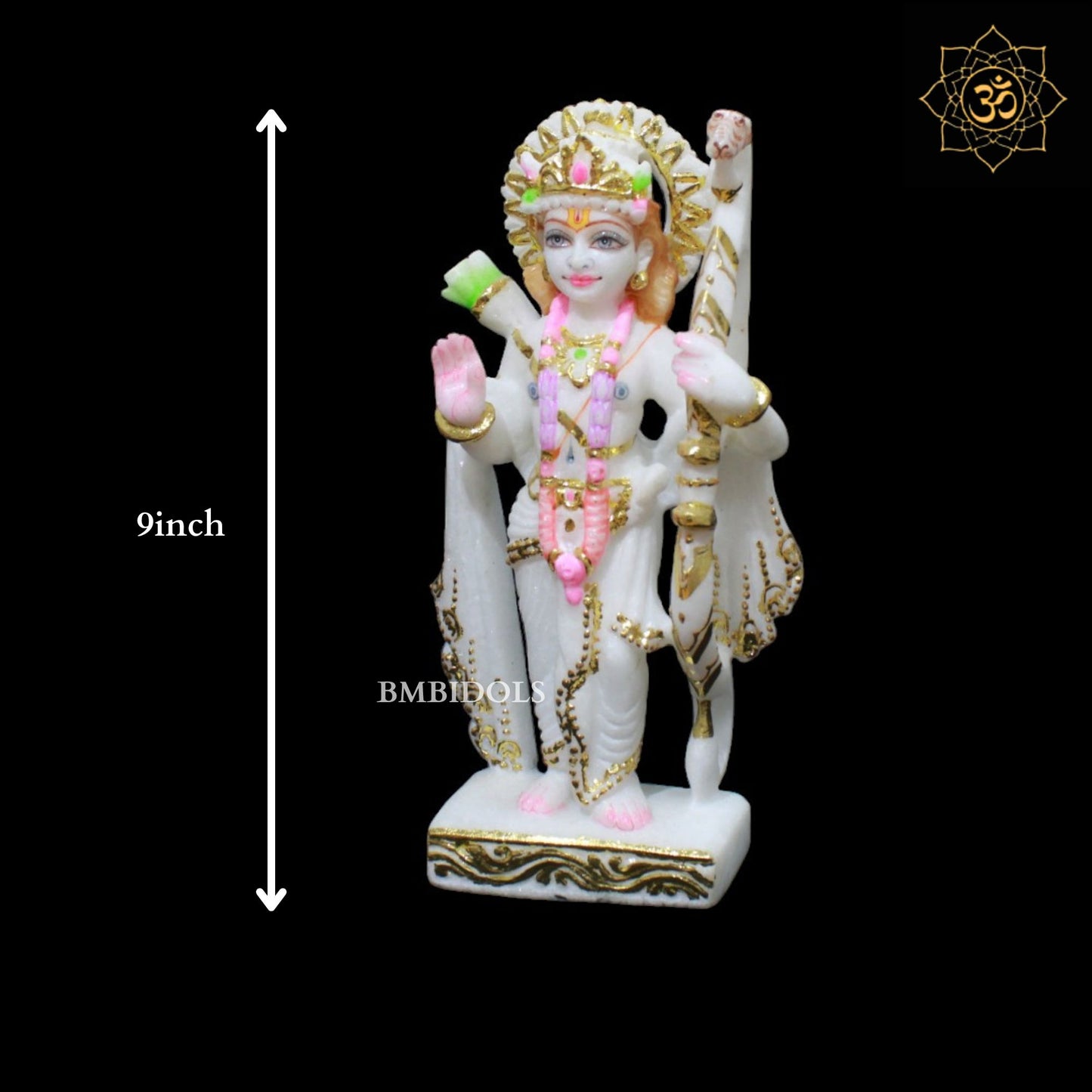 Ram Darbar Marble Murti in Small Size 9inches for Home Mandirs