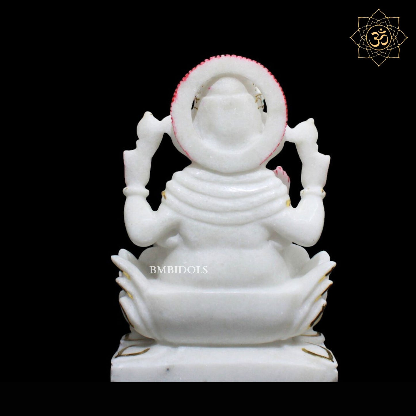 Ganesh Laxmi Marble Murti for Homes and Temples in 12inches