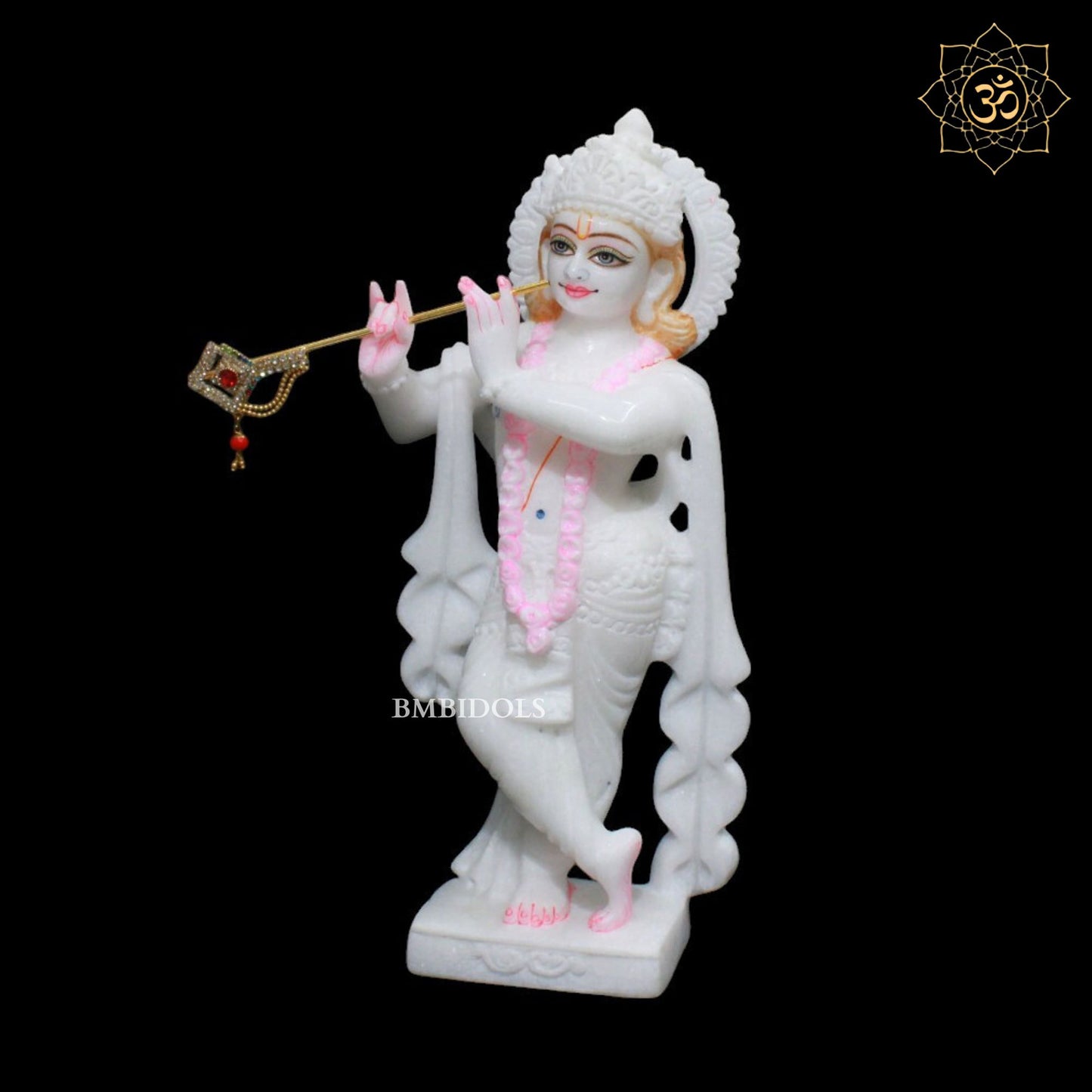 White Marble Radha Krishna Murti in 12inches of Makrana Marble