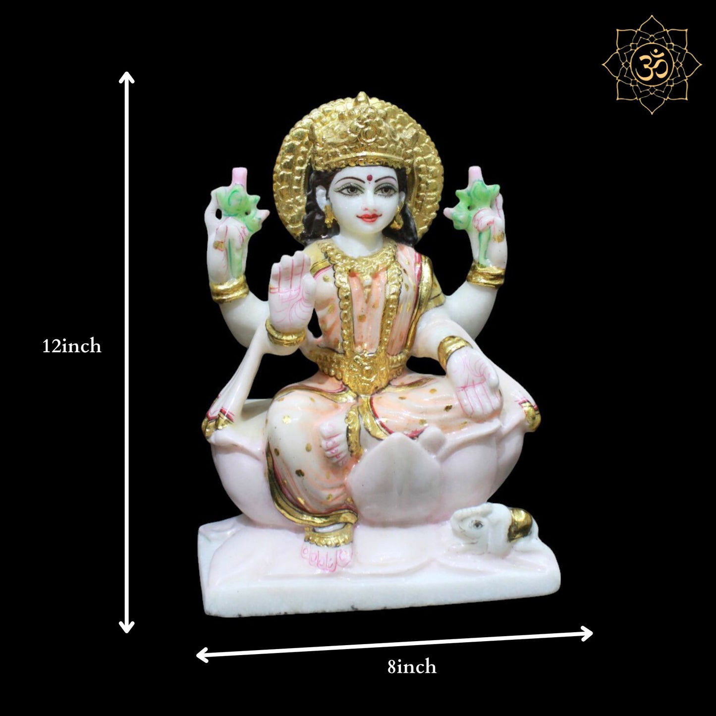 Coloured Marble Lakshmi Murti designed for Homes and Temples