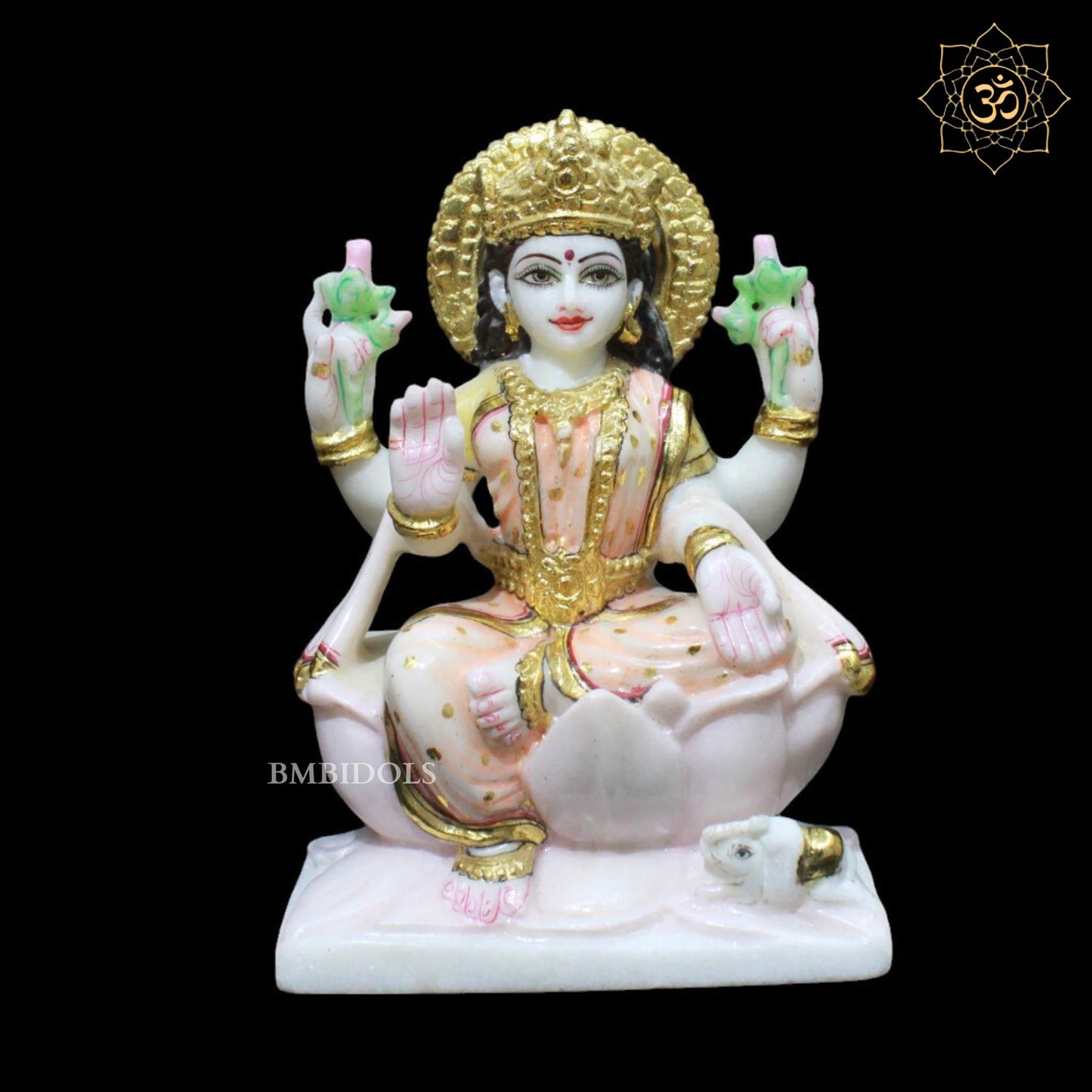 Coloured Marble Lakshmi Murti designed for Homes and Temples