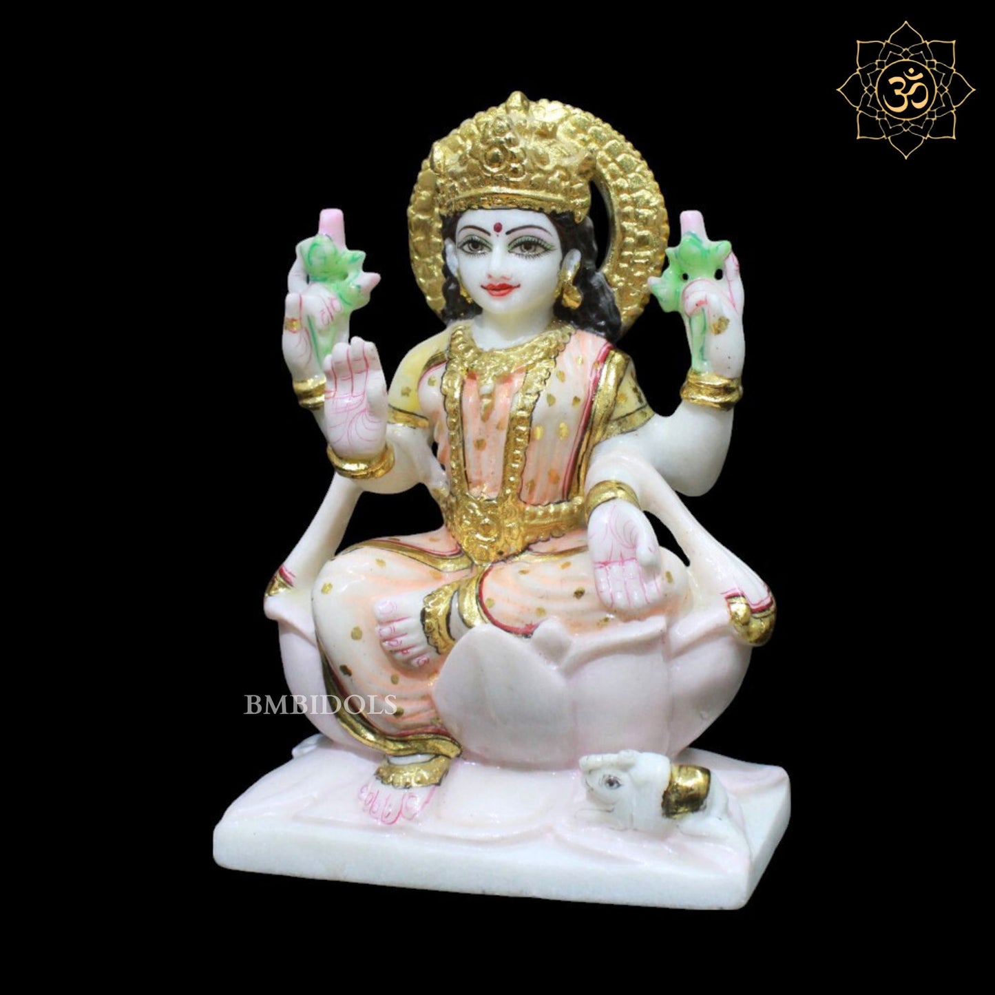 Coloured Marble Lakshmi Murti designed for Homes and Temples