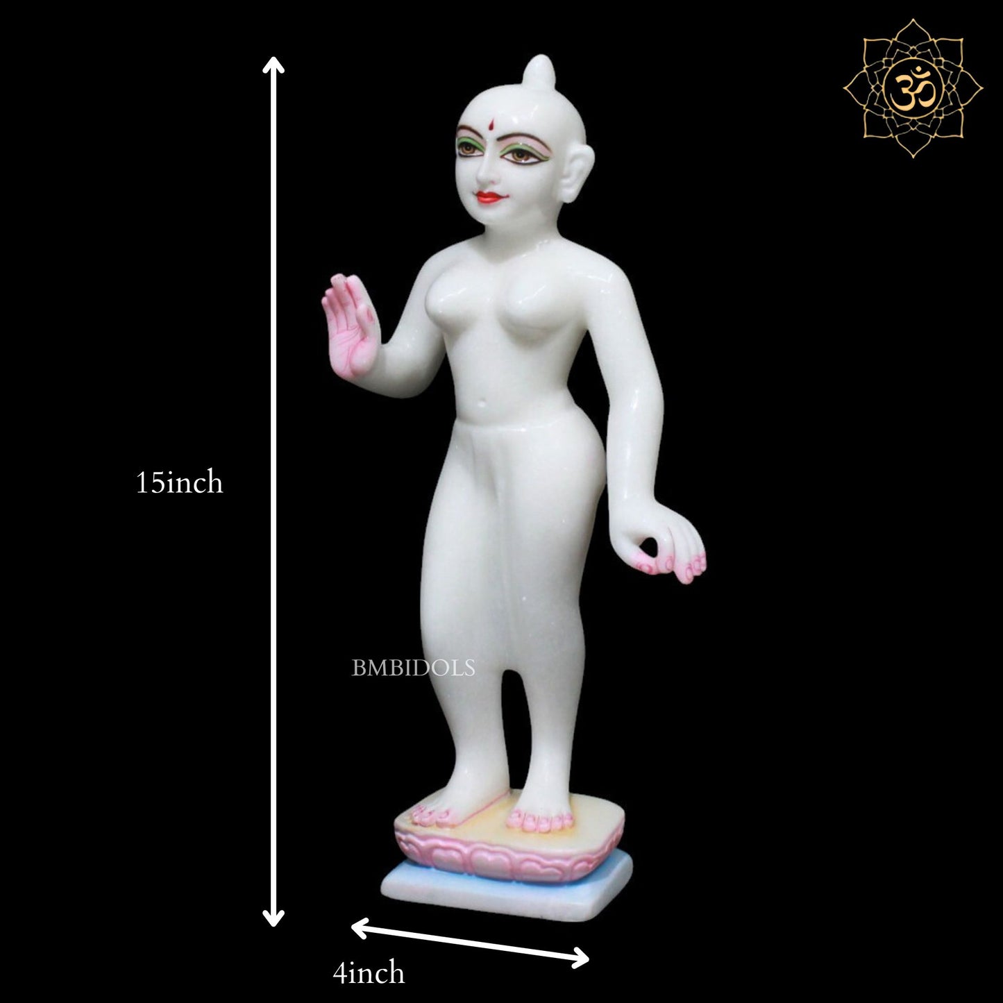 Iskcon Radha Krishna Marble Murti for Home Mandirs in 15inches