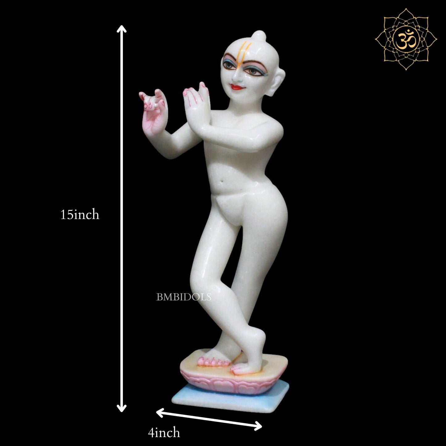 Iskcon Radha Krishna Marble Murti for Home Mandirs in 15inches