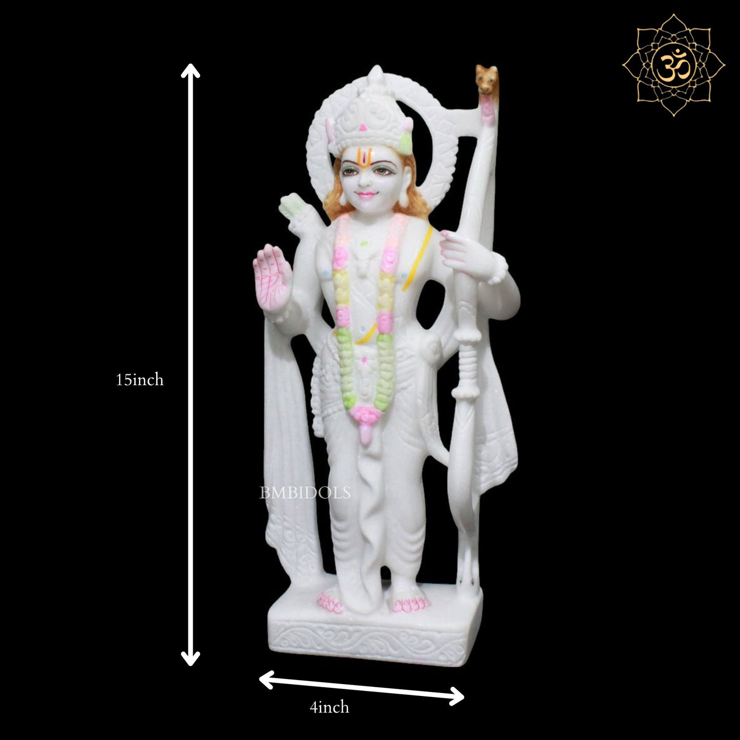 Marble Ram Darbar Murti for Home Mandirs in 15inches
