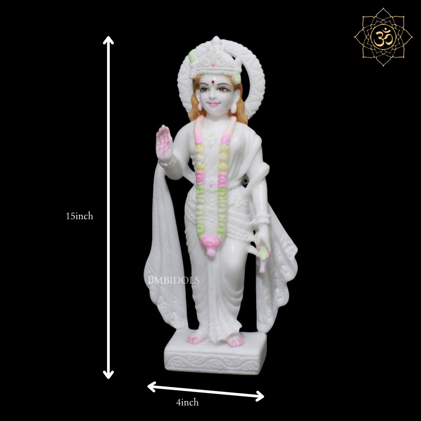Marble Ram Darbar Murti for Home Mandirs in 15inches