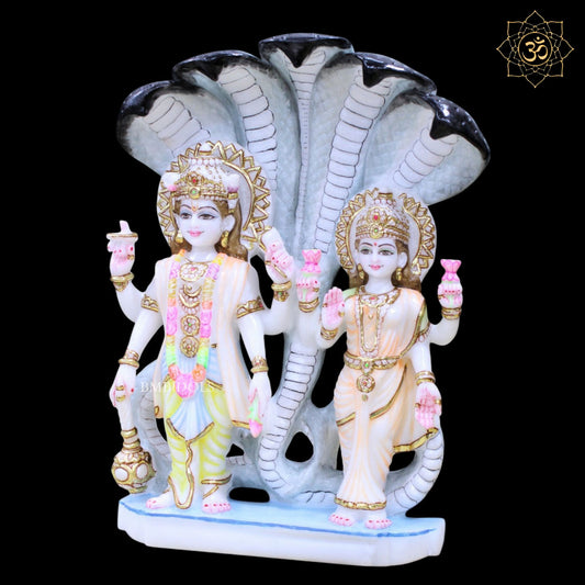 Lakshmi Narayan Marble Murti in 15inches of Makrana Marble