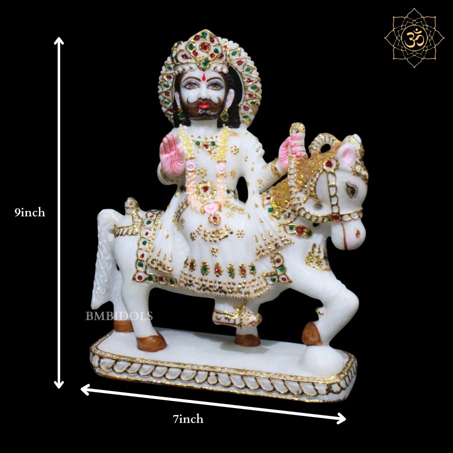 Ramdev Bhagwan Marble Murti for Homes and Temples in Makrana Marble