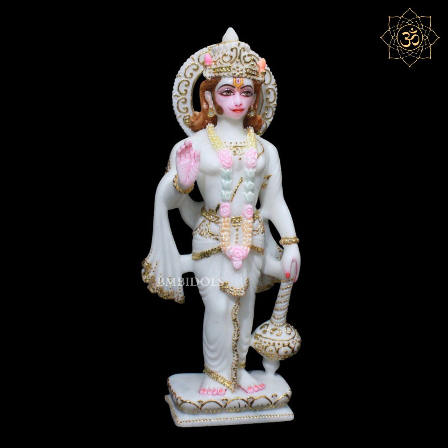 Ashirwad Marble Hanuman Murti in 15inch for Home and Temple